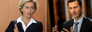 Ministra da Defesa da Alemanha descartou qualquer cooperação entre as forças alemãs que irão participar da campanha militar contra o Estado Islâmico na Síria e o presidente sírio, Bashar Al-Assad: "Deixe-me ser clara - não haverá futuro com Assad", destacou Ursula Von Der Leyen