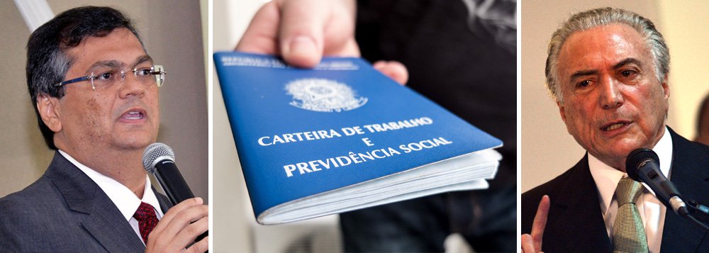 "Desde que foi criada, a CLT sofre ataques de alguns economistas e políticos. O argumento é sempre o mesmo: esse conjunto de direitos seria um peso exagerado para a economia brasileira. Ora, recentemente vivemos um ciclo de desenvolvimento econômico em que houve recorde de criação de empregos com carteira assinada, o que demonstra que direitos não são empecilho ao desenvolvimento", diz o governador do Maranhão, Flávio Dino, que faz também uma crítica ao vice Michel Temer; "Agora, novamente, o grupo que tenta chegar ao poder rasgando a Constituição defende 'flexibilizar' a CLT", critica, apontando prejuízos para os trabalhadores