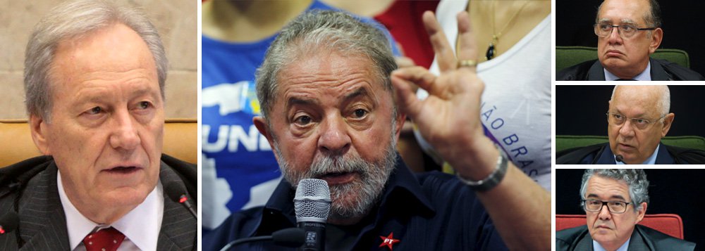 Embora o Supremo Tribunal Federal esteja em recesso nesta semana, o presidente da corte, Ricardo Lewandowski, estuda convocar para esta terça-feira uma reunião extraordinária do plenário; ontem, um grupo de juristas encaminhou pedido de habeas corpus do ex-presidente Lula, contestando a liminar concedida pelo ministro Gilmar Mendes, que enviou seu caso ao juiz Sergio Moro; os juristas alegam que Gilmar usurpou poderes de Teori Zavascki, que é o relator da Lava Jato no STF; ministros da suprema corte também ficaram incomodados com o vazamento de conversas da presidente Dilma Rousseff, o que, segundo Marco Aurélio Mello, é crime