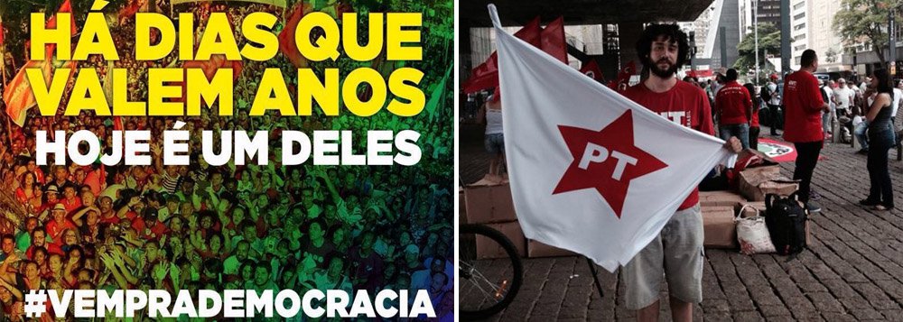 Manifestações contra o impeachment e em defesa da democracia tomam as ruas em várias cidades do País e o tema mais comentado no Twitter no Brasil e no mundo; "Hoje é o dia de ir às ruas em defesa da democracia. Não tenhamos dúvidas. Ou nos levantamos ou legitimaremos o golpe #VemPraDemocracia", convoca o deputado Wadih Damous (PT-RJ) na rede social