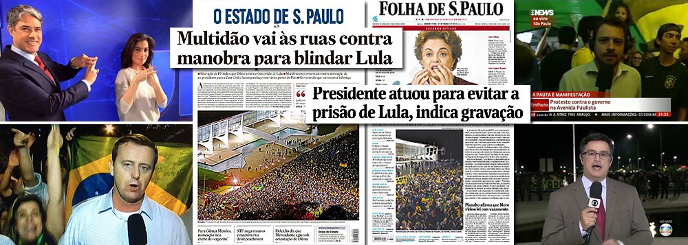 Colunista do 247 Emir Sader conclama os defensores da democracia a enfrentarem incitação fascista da mídia, que "passa a ser considerada como um partido de oposição golpista e tratada como tal"; "Não é mais possível conviver com uma mídia golpista, manipuladora e antidemocrática. Cortar de imediato toda publicidade nos órgãos que incitam o golpe, para que a democracia não siga financiando os que a sabotam", afirma; "Agora é hora da contraofensiva. E a contraofensiva de massas, começando hoje, desembocando amanhã e continuando com a marcha de 31 para Brasília. Pipocar por todo o Brasil cartazes dos mais diferentes tipos de apoio ao Lula que, hoje, mais do que nunca, representa os anseios democráticos do povo brasileiro", afirma