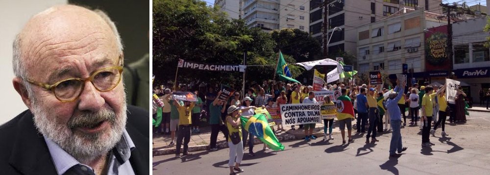 Para o jornalista Ricardo Kotscho, os protestos que pediam a saída da presidente Dilma Rousseff que ocorreram em Brasília e outras capitais nesse domingo, 15, estão perdendo cada vez mais adesão; "Eram tão poucos os gatos pingados espalhados pelo gramado em frente ao Congresso que acabaram caindo no ridículo", afirmou; segundo ele, o "fracasso" dos protestos não foi assumido por nenhum dos líderes dos movimentos pró-impeachment, nem de políticos alinhados ao golpismo; "Caiado, Bolsonaro e o cantor Lobão não foram vistos nas manifestações", afirmou; leia íntegra