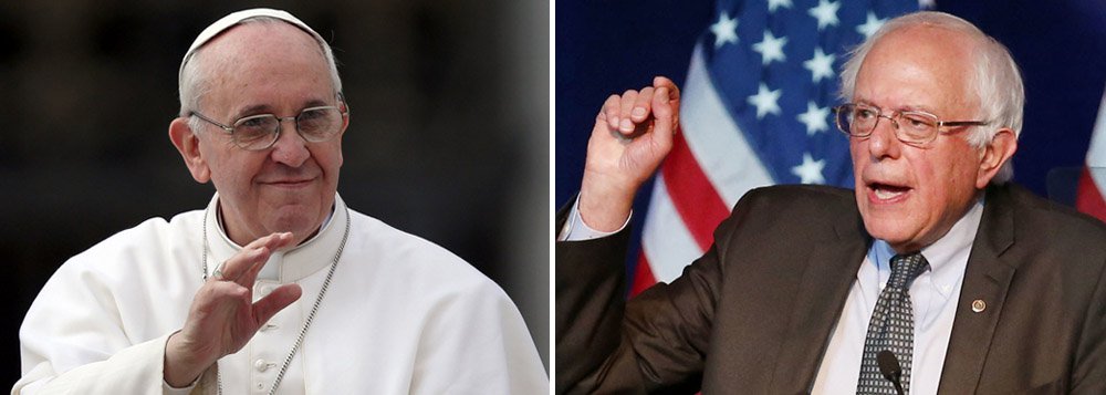 O papa Francisco encontrou-se com o candidato à Presidência dos Estados Unidos Bernie Sanders no Vaticano na manhã deste sábado e os dois discutiram a necessidade de moralidade na economia global antes de o pontífice partir para visitar a ilha grega de Lesbos; se vencer as prévias democratas, Sanders aparece como favorito para superar Donald Trump e assumir a Casa Branca; sua principal bandeira é "no more wars", ou seja, o fim das intervenções militares ao redor do mundo