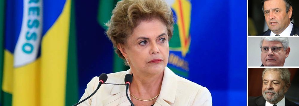 "Os golpistas partidarizaram as instituições de Estado para desfechar um golpe contra o mandato da Presidente Dilma e o Estado Democrático de Direito num processo totalmente maculado pela fraude e pela manipulação. Não há espaço para ilusão: os golpistas ferem a democracia para destruir os direitos do povo", diz o colunista Jeferson Miola, que condena a seletividade do Poder Judiciário; "Aécio Neves e o PSDB aparecem em quase todas as listas de corrupção dos vários criminosos que fizeram acordo de delação premiada. O Procurador-Geral da República ou não abre inquéritos ou então arquiva investigações. Em relação ao ex-presidente Lula, todavia, sua sanha condenatória não tem limites"; leia a íntegra