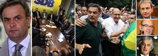 Investigadores da Lava jato andam fazendo perguntas específicas a alguns delatores e depoentes sobre o senador Aécio Neves (PSDB-MG), segundo a colunista Natuza Nery, do Painel; líder do golpe da oposição contra o governo Dilma Rousseff, o tucano foi citado como pai de um mensalão em Furnas pelo doleiro Alberto Youssef, como receptador de um terço da propina da mesma estatal pelo lobista Fernando Moura, como "o mais chato" cobrador de recursos da UTC pelo entregador Ceará; também aparece em uma suposta delação do senador Delcídio Amaral (PT-MS); na manifestação deste domingo contra o governo, Aécio foi hostilizado, ao lado do governador Geraldo Alckmin, e impedido de falar; “expulso da balada”, virou piada e meme nas redes sociais
 