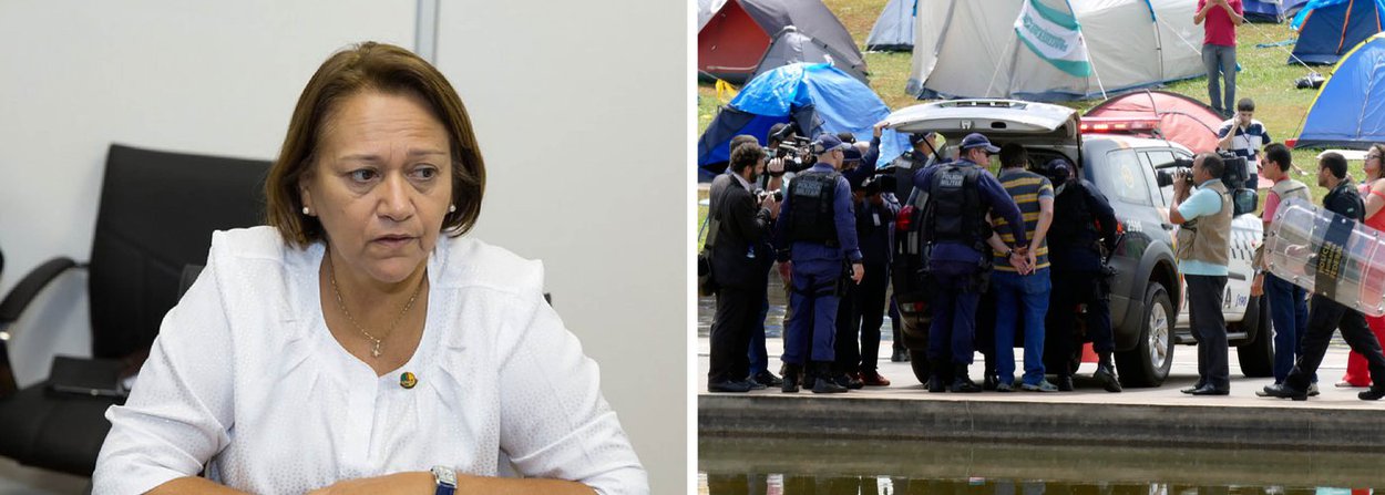 "Isso é revoltante. A rua é um espaço democrático, onde todos e todas têm o direito de se manifestar, proclamando seus direitos, suas lutas, seus sonhos", comentou a senadora; Fátima Bezerra (PT-RN) disse esperar que as agressões sejam apuradas e punidas com todo o rigor; em seguida às bombas atiradas contas as manifestantes que participavam da Marcha das Mulheres Negras, um homem sacou uma arma e atirou três vezes para o alto