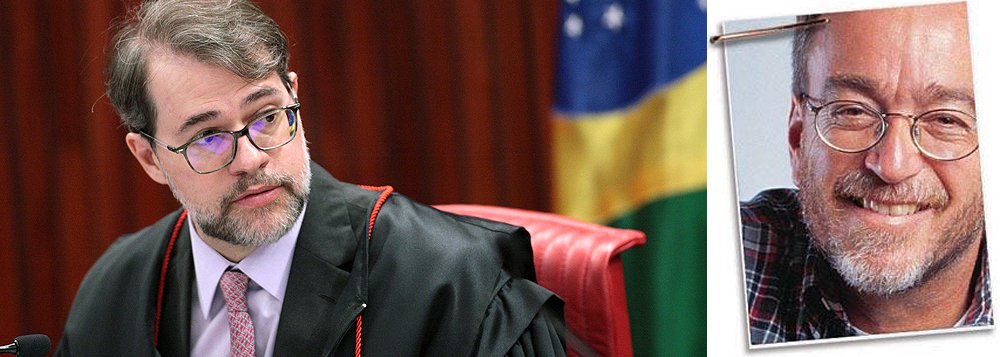 Paulo Nogueira, do DCM, critica o ministro Dias Toffoli, que afirmou em entrevista que falar em golpe é ofender as instituições; “É impossível respeitar o STF de Toffoli depois de ele não fazer nada em relação a Eduardo Cunha meses depois de haver recebido de Janot um pedido de afastamento por variados crimes de corrupção. O STF deixou um gângster como Cunha comandar e manipular, com completa tranquilidade, o processo de impeachment presidencial na Câmara”