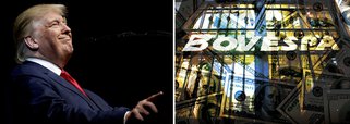 Vitória do candidato do partido republicano, Donald Trump, nas eleições presidenciais norte-americanas gerou tensão também no mercado brasileiro, com o Ibovespa Futuro acompanhando o tom de forte aversão a riscos dos investidores globais; às 9:59, o dólar avançava 2,28% cento, a R$ 3,2395 na venda, depois de bater R$ 3,2500 na máxima do pregão; dólar futuro registrava ganho de 2%; já o Índice de Valores da Bolsa de São Paulo (Ibovespa) caia 3,24% por volta das 10h20, com 62.079,76 pontos