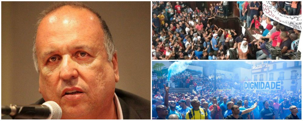 Servidores estaduais que ocuparam a Assembléia Legislativa do Rio de Janeiro (Alerj) no início da tarde desta terça (8) deixaram o prédio de mãos dadas por volta das 17h; eles ficaram por quase três horas no localo; os manifestantes haviam dito que só deixariam o local após o presidente da Casa, Jorge Picciani (PMDB), se comprometer a atender a duas exigências: o arquivamento dos projetos que autorizam o pacote de austeridade do governo estadual e a abertura de processo de impeachment contra o governador do Estado, Luiz Fernando Pezão (PMDB)