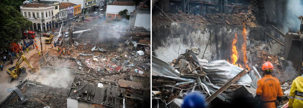 Serão necessários pelo menos 30 dias para saber o que causou a explosão em São Cristóvão, zona norte do Rio; segundo a 17ª Delegacia Policial, responsável pela investigação, é preciso aguardar o laudo dos bombeiros e do Instituto de Criminalística Carlos Éboli (ICCE), da Polícia Civil, para determinar o que aconteceu; até o momento, 13 pessoas foram ouvidas, entre elas, quatro vítimas e dois proprietários da Pizzaria Dell' Arco; um vazamento em uma estocagem irregular de gás está sendo investigada; de acordo com a Defesa Civil municipal, 54 imóveis foram interditados, após vistoria dos técnicos do órgão