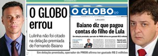 Menos de um mês depois da estreia triunfal do colunista Lauro Jardim, egresso de Veja, o jornal O Globo, da família Marinho, se retrata em sua primeira página para evitar uma dura condenação cível e criminal; no dia 10 de outubro, Jardim deu o "furo exclusivo" da delação de Fernando Baiano, que envolveria o pagamento de R$ 2 milhões a Fábio Luis Lula da Silva, filho do ex-presidente Lula; a verdade, no entanto, é outra: Fábio não foi nem citado por Baiano, em nenhum de seus depoimentos; neste domingo, o Globo se retratou; resta ver se demais veículos de comunicação que se deixaram cegar pelo ódio a Lula também pedirão desculpas nos próximos dias