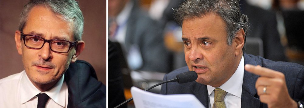 Jornal de Otavio Frias cita Aécio Neves (PSDB-MG) e Eduardo Cunha (PMDB-RJ), “figuras estranhas ao petismo que se encontram igualmente sob a mira de Rodrigo Janot”: “Do ponto de vista da opinião pública, todavia, pode-se dizer que não só o esquema petista, mas todo um modelo multipartidário de corrupção e financiamento político já está exposto, desmoralizado e agonizante, à luz do dia”