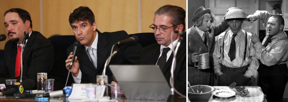 Jornalista Paulo Nogueira, do Diário do Centro do Mundo afirma que "a peça com a qual três promotores de São Paulo basearam seu pedido de prisão de Lula é, desde já, um clássico da conexão entre escrita cambaleante e pensamento trôpego"; "São frases longas, toscas, confusas, primárias. Elas aparecem com o adorno supremo de citações que deveriam esconder a falta de leitura dos autores, mas a sublinha", descreve; por isso, para Nogueira, os três promotores são os Três Patetas