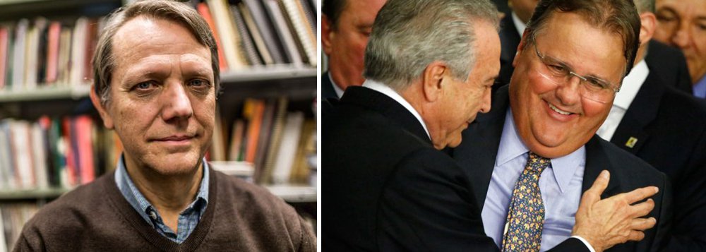 "Ao reconhecer os fatos com tamanha candura, como se neles nada houvesse de errado, o texto emitido pelo Planalto desconhece o humor da atual opinião pública. Apoiado em Rodrigo Maia e na larga maioria congressual que derrubou Dilma Rousseff, o palácio supõe que novo impeachment seja impraticável. Por isso, cercado pela falsa segurança brasiliense, o bloco no poder perde de vista as mudanças em curso na sociedade e começa a pairar perigosamente no vazio", diz o cientista político e professor da USP André Singer, sobre o modo como o presidente Michel Temer conduziu o escândalo envolvendo seu ex-braço direito político, Geddel Vieira Lima