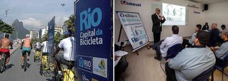 Programa "Rio Capital da Bicicleta. Eu apoio", da Secretaria Municipal de Meio Ambiente, chega nesta quatra-feira 92) ao Terminal Rodoviário do Cosme Velho, na zona sul da capital;  objetivo é conscientizar os motoristas de 14 linhas de ônibus que circulam nas imediações das ciclovias de maneira a melhorar o convívio com os ciclistas; Rio possui a maior malha cicloviária da América Latina, totalizando 380 quilômetros distribuidos por toda a capital fluminense
