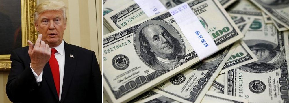 Fala do diretor do Conselho Nacional do Comércio dos Estados Unidos, Peter Navarro, com críticas à Alemanha se juntou a declarações do presidente Donald Trump, acusando a China de manipulação do câmbio indicam:novo governo quer dólar em queda; na Ibovespa, divisa americana é cotada a R$ 3,13