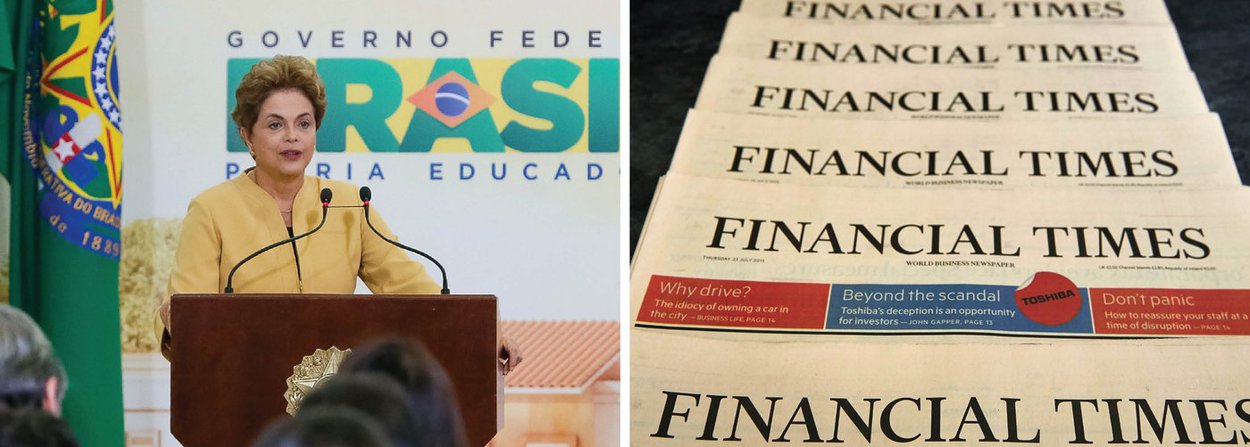 Em reportagem nesta segunda-feira, 2, o jornal britânico Financial Times classificou como ironia que a presidente Dilma Rousseff esteja prestes a ser afastada pelo Senado no momento em que a economia do Brasil dê sinais, ainda que fracos, de que está se recuperando; alguns indicadores, como expectativas de inflação, estão começando a ficar mais positivas novamente; além disso, a desvalorização do real nos últimos meses ajudou o balanço em conta corrente do Brasil