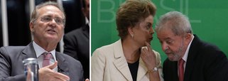 O presidente do Senado, Renan Calheiros (PMDB-AL) se reúne, nesta terça-feira (26), com o ex-presidente Luiz Inácio Lula da Silva, e às 18h com a presidente Dilma; a assessoria do senador informou que para esta quarta-feira (26) ele tem marcada uma reunião com o vice-presidente Michel Temer; o parlamentar já teve um encontro em seu gabinete com representantes de movimentos sociais, entre eles a UNE, a CUT e o Movimento dos Trabalhadores Sem-Terra, contrários ao impeachment da presidente Dilma