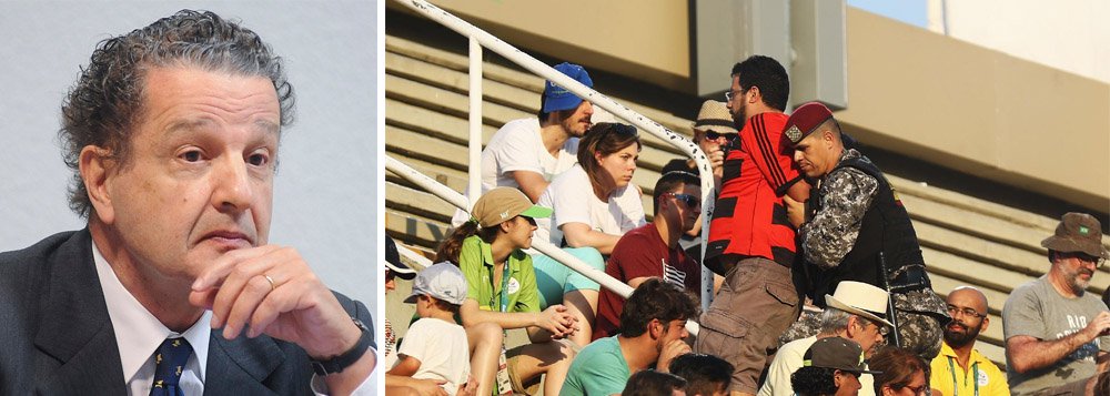 "Além de antidemocrático, o ato é de extrema burrice. Estimulará novas manifestações", escreve o jornalista esportivo, em seu blog, em crítica à ação repressiva da polícia contra manifestantes que têm levantado cartazes ou usado camisetas contra o presidente interino durante jogos da Rio 2016