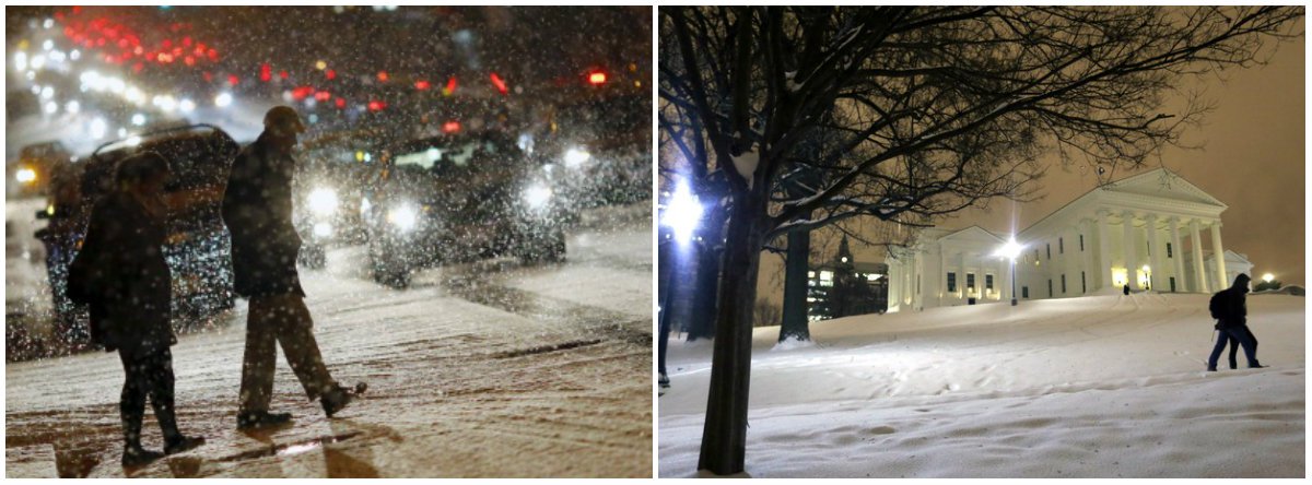 Calcula-se que cerca de 50 milhões de pessoas tenham sido afetadas pela forte nevasca, batizada como Jonas, que atingiu a Costa Leste; o mau tempo atingiu ao menos 22 Estados do país, sendo que seis declararam estado de emergência