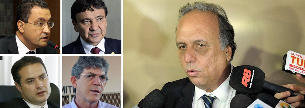 Reunidos com parlamentares da base aliada, governadores de cinco estados (BA, RJ, PI, AL, CE e representantes de SE e RS) reiteraram, na Câmara, que são favoráveis à recriação da CPMF; contrapartida exigida por eles recai sobre a garantia de que a arrecadação não fique apenas com a União e que o percentual cobrado seja superior aos 0,2% sinalizados; "Estamos irmanados em defesa da CPMF e pedindo ampliação para 0,38%", defendeu o governador do Rio, Luiz Fernando Pezão; Wellington Dias, do Piauí, disse que, em conversas com governadores de partidos contrários ao governo, eles reconsideraram posições "a partir do momento em que foi ampliada a discussão para a situação de estados e municípios"