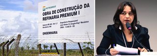 Deputada Eliziane Gama (PPS-MA) disse ao ministro de Minas e Energia, Eduardo Braga, durante audiência pública realizada pela Comissão Externa da Câmara, que analisa o cancelamento das refinarias da Petrobras no Nordeste, que as investigações feitas pelo Judiciário e pela CPI da Petrobras apontam para a existência do pagamento de propinas para construir a unidade de refino Premium I, que seria erguida no Maranhão; "Tivemos informações claras na CPI de que houve pagamento de propina na refinaria Premium Um que teve investimento até o momento da sua suspensão de dois bilhões de reais", afirmou