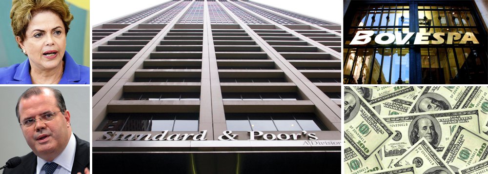 Ibovespa abriu em forte queda nesta manhã depois do rebaixamento do rating do Brasil de "BBB-" para "BB+" pela Standard &amp; Poor's; às 10h20, o índice da Bolsa brasileira caía 2,06%, a 45.696 pontos; às 11h50, o dólar estava cotado a R$ 3,87, com alta de 2,09%; mais cedo, por volta de 9h30, o dólar chegou a ser cotado a R$ 3,90 (alta de 2,69%); BC fez mais um leilão de venda de dólares, com compromisso de devolver o dinheiro às reservas internacionais no futuro. No chamado leilão de linha, o BC anunciou a venda de até US$ 1,5 bilhão