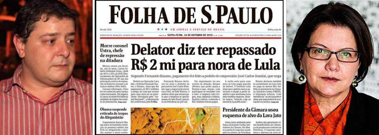 Para a jornalista Vera Guimarães Martins, "a Folha já foi além das tamancas na última sexta (16) ao cravar a manchete 'Delator diz ter repassado R$ 2 mi para nora de Lula'. Primeiro, porque não foi isso que Fernando Baiano disse"; segundo ela, trata-se do problema de "títulos 'esquentados': o impacto inicial não correspondido deixa a reportagem com cara de bala de festim"