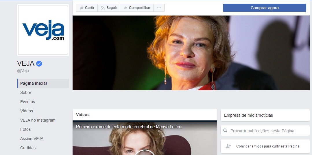 Revista que mais perseguiu a família Lula desde quando o petista foi candidato a presidente da República pela primeira vez, Veja definiu uma imagem de Marisa Letícia, ex-primeira-dama que faleceu na noite desta sexta-feira 3, como foto de capa em sua página no Facebook; consórcio do ódio está na defensiva