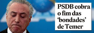 "Voto de confiança no governo pode não resistir por muito tempo", adverte O Globo; o Estadão dá manchete para os bufos tucanos, revelando que o queixoso discurso do senador José Aníbal (SP) contra as "bondades temeristas" foi combinado com Aécio Neves; e a Folha anuncia que o PSDB diz que não apoiará pauta 'eleitoreira' de Temer, destaca o jornalista Fernando Brito