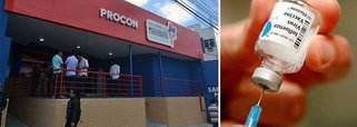 O Instituto de Proteção e Defesa do Consumidor (Procon/MA) deu início a uma investigação preliminar contra a clínica privada Alergo Center, em São Luís, por suspeita de aumento injustificado nos preços cobrados por vacinas contra a gripe H1N1; a empresa tem o prazo máximo de 10 dias para apresentar esclarecimentos; a investigação foi motivada por denúncias em que os consumidores relataram ser surpreendidos com um aumento de R$ 110 para R$ 150 no preço das vacinas contra a gripe H1N1