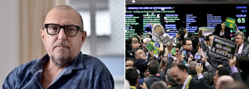 Jornalista e escritor critica "o jornalismo brasileiro que só julga puta, preto e petista, quase sempre atendendo um juiz moral de primeira instância"; "Como pode, por exemplo, o golpe seguir com esse silêncio todo? O golpe parlamentar sem um editorial contra essa safadeza, sem um jornal digno contra essa escrotidão toda", questiona; para ele, "não há jornalismo investigativo da mídia convencional sobre temer. Jamais haverá. Golpe é golpe"