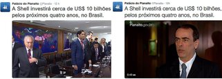 Após conseguir aprovar as mudanças que encolhem a Petrobras no pré-sal e escancaram o petróleo brasileiro ao capital estrangeiro, o governo de Michel Temer já usa os canais oficiais para fazer propaganda da Shell; o perfil oficial do Planalto no Twitter divulgou uma mensagem destacando os investimentos que serão feitos pela multinacional
