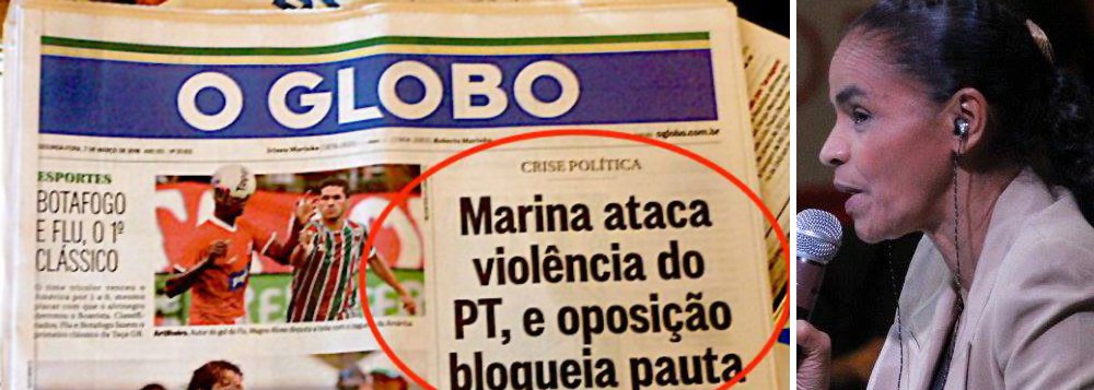 Fernando Brito critica a declaração de Marina Silva de que ex-presidente Lula incita violência do PT: ‘Marina Silva, que pode ter todos os ódios por Dilma, por quem se julgou preterida quando Lula escolheu quem seria sua candidata á sucessão, jamais foi atacada por ele. No entanto, ataca quem tudo lhe deu, sob o argumento pífio de condenar a “violência do PT” (qual violência, Marina, o PT foi arrancar alguém de casa?). Logo ela que, nos tempos dos “empates”, no Acre, cercava os madeireiros para impedir o desmatamento’