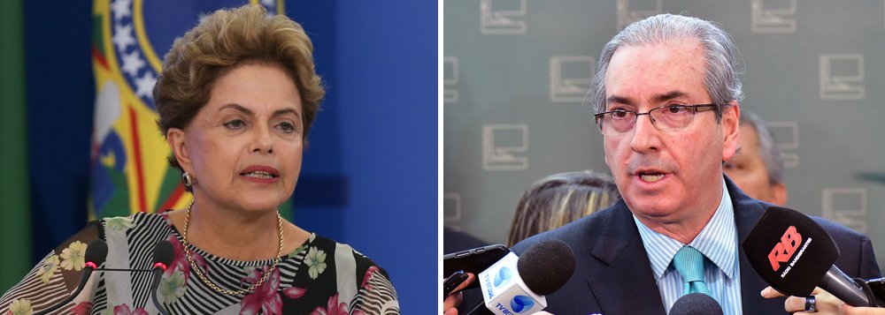 Na avaliação da presidente Dilma Rousseff, Eduardo Cunha, acuado após ter o nome envolvido em denúncias de corrupção, pode agir de forma desesperada e acelerar o movimento pelo golpe na Câmara; Dilma pediu a aliados que redobrem as forças para tentar unir a base no Congresso, a fim de desarmar qualquer tentativa do peemedebista e da oposição de tirá-la do poder