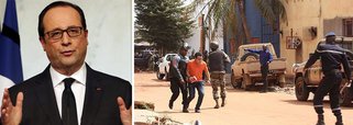 Presidente francês destacou que a "vida não para, nem tampouco a atividade econômica", mas pediu aos cidadãos franceses que estão "em países sensíveis" que "tomem todas as precauções", em particular os franceses que se encontram no Mali, que devem fazer contato com a representação diplomática francesa; homens armados atacaram um hotel de luxo na capital do Mali nesta sexta-feira 20, fazendo 170 reféns; cerca de 80 reféns foram libertados