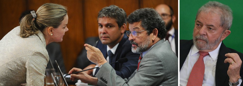 Por meio de nota à imprensa, a bancada do PT no Senado repudiou nova "ação seletiva" do Ministério Público Federal contra o ex-presidente Lula e membros do governo federal; "Peça apresentada pelo Procurador-Geral da República, Rodrigo Janot, não tem outra intenção senão a de disputar protagonismo nesse momento delicado de crise política no Brasil", diz o texto; senadores afirmam que Janot ignorou as menções feitas ao vice-presidente Michel Temer pelo senador Delcídio do Amaral; "É de se estranhar que a mesma delação utilizada para intimidar o ex-presidente Lula não tenha sido utilizada contra o vice-presidente da República, Michel Temer, citado inúmeras vezes pelo mesmo delator"