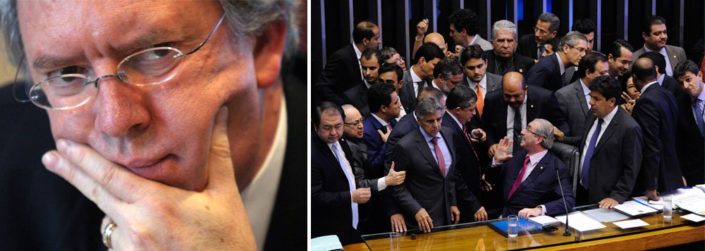 Agência Moody's colocou a nota do país - atualmente em Baa3 - em revisão para possível rebaixamento, citando a crise econômica e a incerteza política; se for cortado, o rating perderá o status de grau de investimento; mas segundo o vice-presidente e analista sênior da Moody's, Mauro Leos, o principal ponto seria a rápida deterioração de praticamente todos os indicadores econômicos, porque o impeachment ainda não é considerado o cenário mais provável 