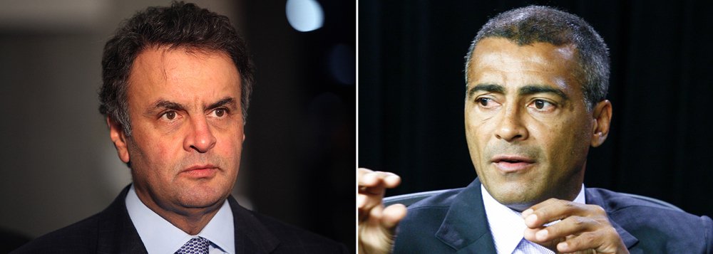 Presidente nacional do PSDB desmarca encontro com colega fluminense após divulgação das gravações onde o senador sul matogrossense negociaria o silêncio do ex-diretor da Petrobras Nestor Cerveró; o então líder do governo no Senado fala sobre um suposto esquema para limpar uma conta que Romário teria na Suíça; Aécio pretendia com o encontro articular uma frente composta pelo PSDB, PSD, DEM, SD, PPS e PSC, forças que se uniram em torno do senador mineiro na eleição do ano passado