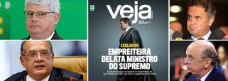 A reação do ministro Gilmar Mendes à capa de Veja deste fim de semana desencadeou várias teorias: uma delas, a de que tudo foi armado para dar um freio de arrumação na Lava Jato e proteger tucanos como Aécio Neves e José Serra da delação da OAS, uma vez que o próprio procurador-geral Rodrigo Janot garantiu que Dias Toffoli não foi citado em nenhum depoimento de executivos da empreiteira; o ponto mais grave da discussão, no entanto, é jornalístico: o que leva uma revista semanal a destruir a honra de um ministro do Supremo Tribunal Federal sem que haja absolutamente nada?