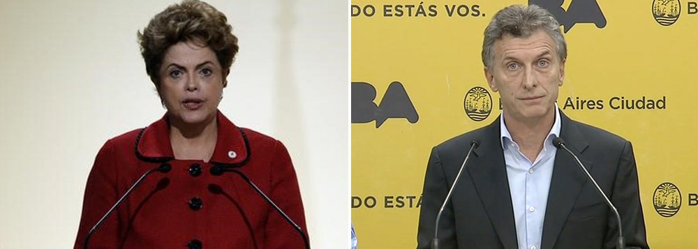 “A cláusula democrática é integrante do Mercosul, mas para usá-la não pode ser com hipóteses. Tem de qualificar o fato. Sempre o Mercosul contou com ela. Foi ela que permitiu que o Mercosul não concordasse com a saída do presidente [Fernando] Lugo, do Paraguai. Precisa de fato determinado. Não é genérica”, disse a presidente Dilma Rousseff, em Paris, sobre a ação defendida pelo presidente eleito da Argentina, Maurício Macri, contra a Venezuela, de Nicolas Maduro