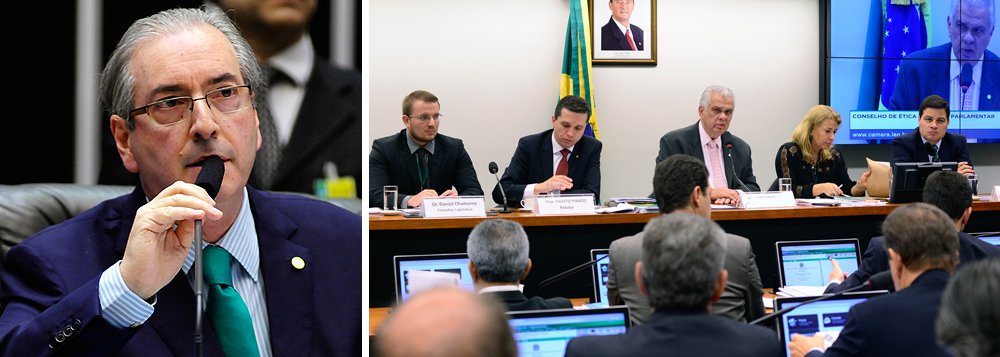 Conhecedor do Regimento Interno da Câmara, o presidente da Casa abriu a ordem do dia às 10h44 desta quinta-feira, no momento em que a reunião do Conselho de Ética analisava o parecer do relator Fausto Pinato (PRB-SP) pela continuidade do processo que pede a cassação de Eduardo Cunha; como as votações do Plenário têm prioridade sobre as comissões, a sessão do Conselho acabou suspensa; "Qualquer comissão que esteja funcionando está funcionando de forma irregular e toda e qualquer deliberação é nula", afirmou Cunha, após Questão de Ordem levantada no plenário pelos deputados Jovair Arantes (PTB-GO) e Hugo Motta (PMDB-PB), seus aliados; antes da manobra, a tropa de choque de Cunha no colegiado tentou obstruir a sessão, o que foi barrado pelo presidente, José Carlos Araújo (PSD-BA)
