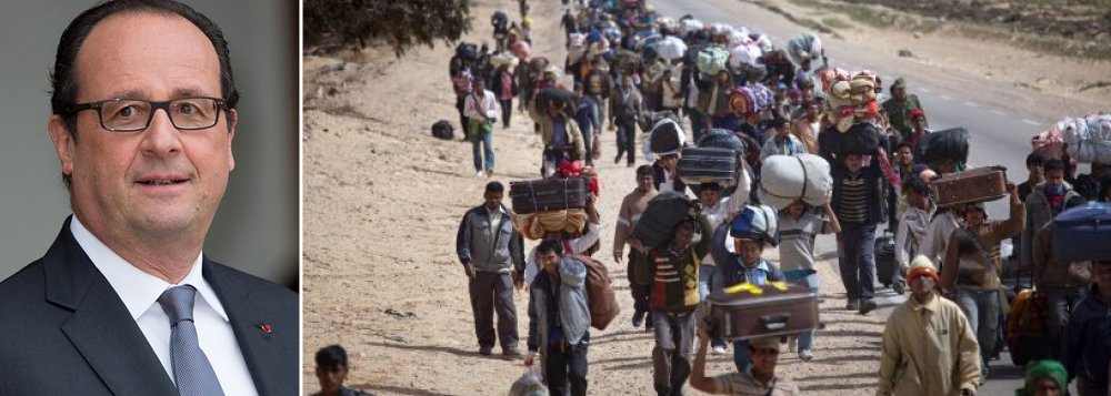 "Devemos fazer frente ao fluxo de migrantes com humanidade e responsabilidade. Mais de 300 mil pessoas cruzaram o Mediterrâneo neste ano para chegar à Europa, três vezes mais do que no ano passado. É muito, é uma crise dramática, mas que pode e será controlada", afirmou o presidente francês, François Hollande