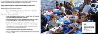 “A Dinamarca decidiu endurecer as regras que são aplicadas aos refugiados”, diz a campanha publicada por três diários em língua árabe e um em inglês; os anúncios também informam que os apoios sociais para os novos migrantes foram reduzidos “até 50%” e que o reagrupamento familiar não é autorizado durante o primeiro ano para os titulares de uma autorização de residência temporária; o comunicado alerta ainda que, para ficar na Dinamarca, é preciso falar e compreender dinamarquês e que os que não tiverem autorização serão repatriados