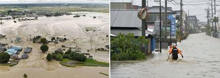 Agência Meteorológica do Japão divulgou alerta de chuva intensa para as prefeituras de Tochigi e Ibaraki, ao norte de Tóquio; partes de Tochigi foram inundadas e a altura da água chegou a quase 60 centímetros desde segunda-feira (7); as autoridades determinaram que cerca de 90 mil pessoas residentes na região deixassem suas casas e mais 80 mil foram aconselhados a fazer o mesmo, segundo a emissora pública NHK