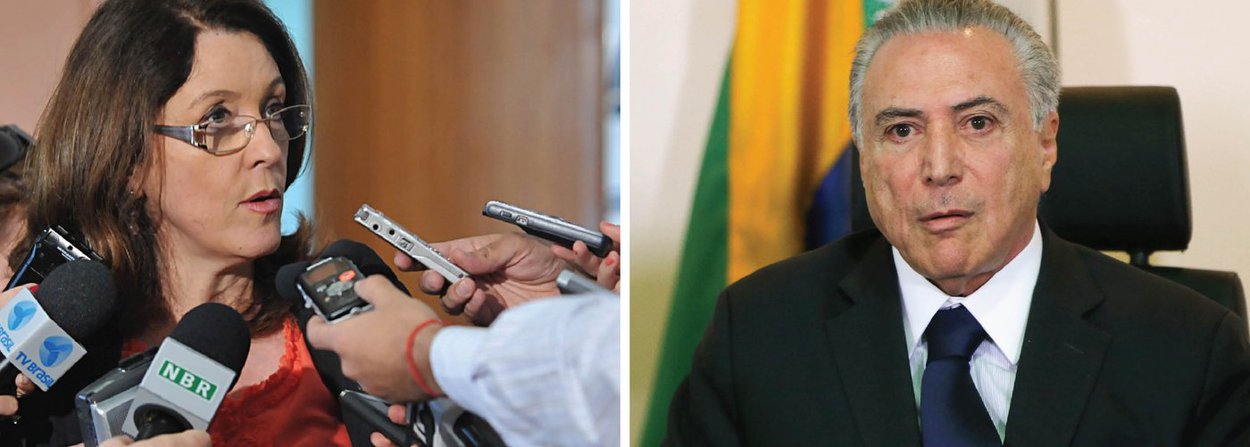 Segundo a jornalista e ex-ministra da Comunicação Social, o presidente interino está "com medo" da articulação liderada pela presidente afastada Dilma Rousseff; "Do contrário, não correria o risco de ser acusado de casuísmo ao articular a redução dos prazos de defesa da presidente afastada para acelerar a votação final do impeachment no Senado, ou de mesquinharia ao cortar o uso de aviões da FAB para a antecessora viajar pelo Brasil", diz ela