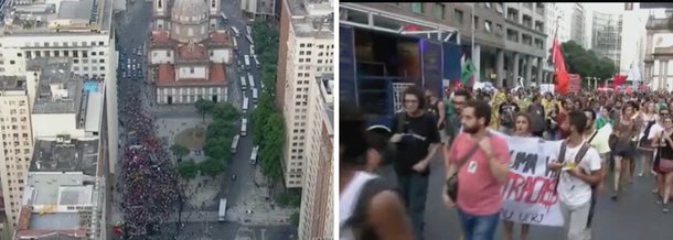 Manifestação contra o aumento das passagens de ônibus no Rio de Janeiro terminou em confronto entre alguns manifestantes e a Polícia Militar nesta sexta-feira, 8, na Central do Brasil, centro da capital fluminense; por volta das 21h, o cenário do lado de fora da estação era de guerra, com objetos queimados e novo confronto entre a cavalaria da PM e manifestantes; alguns participantes do protesto foram detidos; tumulto começou quando bombas caseiras foram atiradas por alguns manifestantes na Avenida Presidente Vargas; polícia respondeu com bombas de efeito moral e de gás lacrimogênio