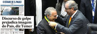 Não, não é o fato de a democracia brasileira ter sido golpeada por políticos corruptos, que se somaram aos derrotados na última eleição presidencial, que mancha a imagem do Brasil no exterior, mas sim o fato de se pretender denunciar este golpe ao mundo; essa é a lógica dos que tentam censurar a presidente Dilma Rousseff e impedi-la de dizer ao mundo o que as principais publicações do mundo já afirmam abertamente: a trama que culminou no vergonhoso 17 de abril nada mais é do que uma conspiração golpista