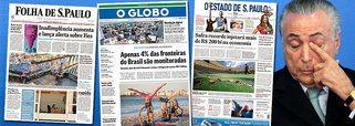 Três principais jornais do País - Folha de S. Paulo, O Globo e Estado de S. Paulo, amanheceram neste domingo, 29, com cara de paisagem em relação ao assunto mais importante do País neste momento: a homologação das delações premiadas dos 77 executivos da Odebrecht, que pode ser feita pela ministra Cármen Lúcia, presidente do Supremo Tribunal Federal, nesta segunda-feira, 30; nenhum dos três jornais que participaram ativamente da derrubada da presidente Dilma Rousseff, dedicou destaque ao assunto; enquanto a mídia finge que não vê a delação da Odebrecht, a ministra Cármen Lúcia trabalha no fim de semana para homologar os acordos; citado em pelo menos quatro delações da Odebrecht, Michel Temer pode não terminar 2017 no Palácio do Planalto