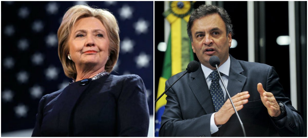 O jornalista Paulo Nogueira, do Diário do Centro do Mundo, afirma que "a maior lição que as eleições americanas trouxeram para o Brasil coube num tuíte de autoria de Hillary Clinton", no qual ela reconheceu Donald Trump como "nosso presidente"; segundo Nogueira, "gestos como o de Hillary consolidam democracias, unem as pessoas, abençoam as urnas, celebram a vontade popular" e são o posto do que foi feito pelo senador Aécio Neves, que não aceitou a derrota para Dilma Rousseff em 2014, levando à sabotagem da democracia brasileira